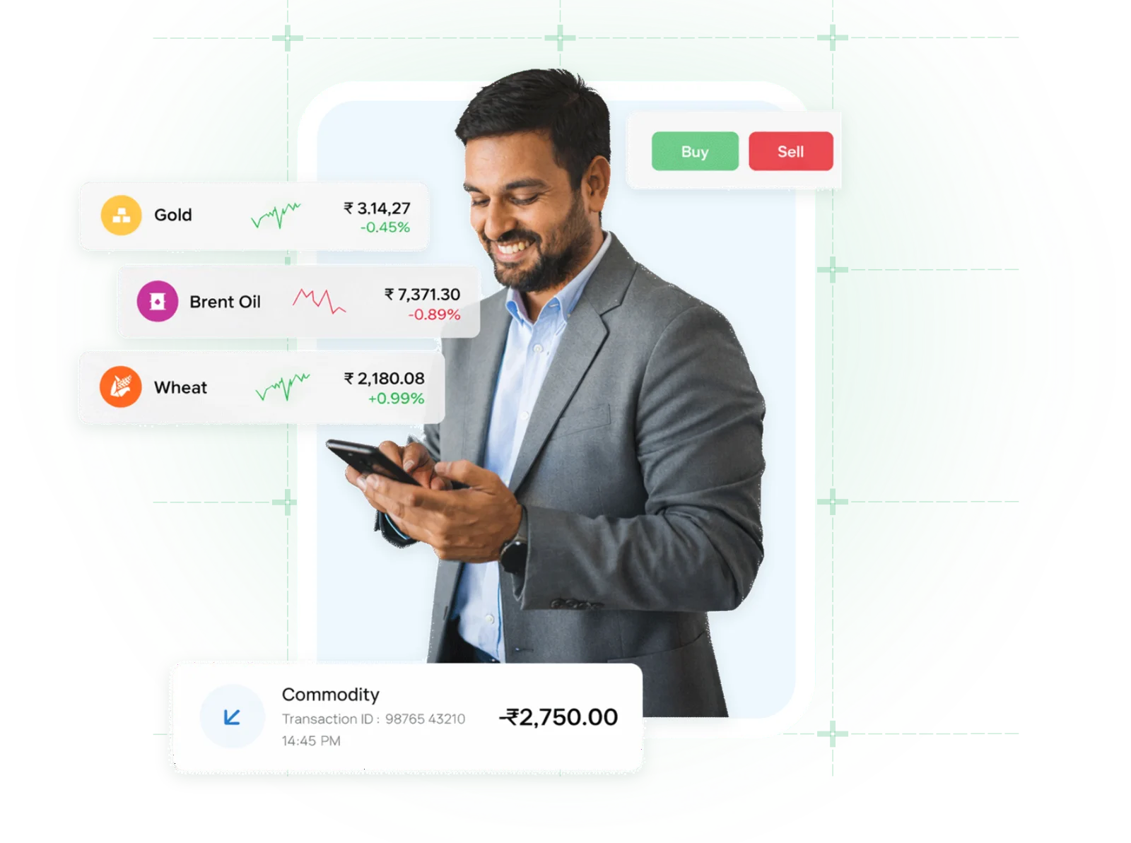 Stoxkart mobile commodity dashboard