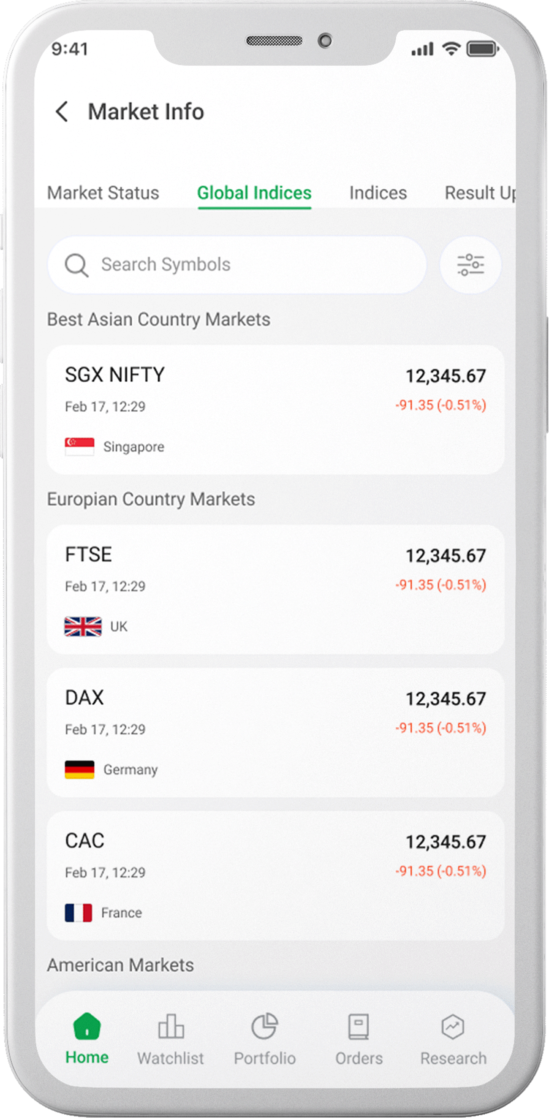Market Analysis Mockup