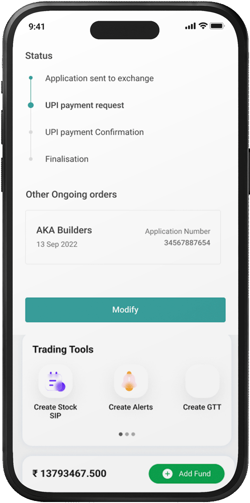 Enter UPI ID and approve mandate to apply