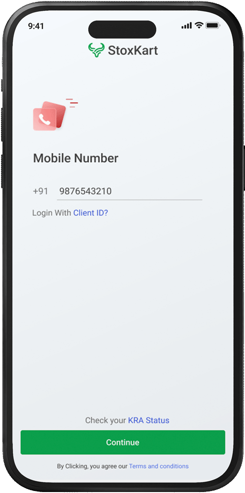Login to your Stoxkart app or web account