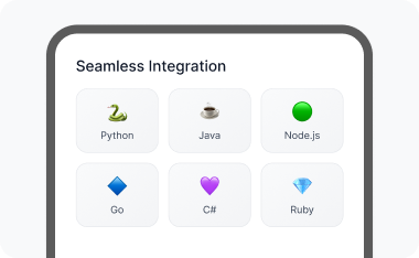 Easy Integration &
Multiple Languages
